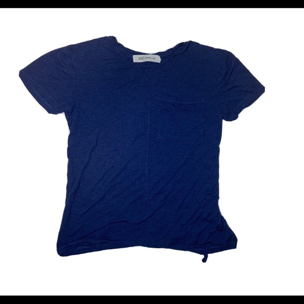 DEREK LAM Navy Shirt Women Size Small - Picture 1 of 4